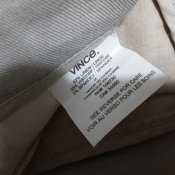 Vince jogger pants women linen blend in size 2 - Picture 7 of 9